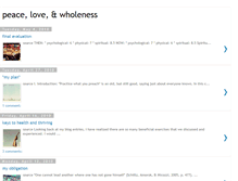 Tablet Screenshot of peaceloveandwholeness.blogspot.com