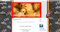 Desktop Screenshot of littlechickadeepreschool.blogspot.com