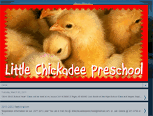 Tablet Screenshot of littlechickadeepreschool.blogspot.com