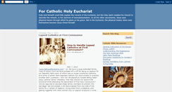 Desktop Screenshot of forcatholicholyeucharist.blogspot.com