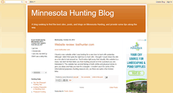 Desktop Screenshot of minnesotahuntingblog.blogspot.com