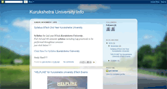 Desktop Screenshot of kurukshetrauniversityinfo.blogspot.com