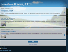 Tablet Screenshot of kurukshetrauniversityinfo.blogspot.com