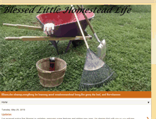 Tablet Screenshot of blessedlittlehomesteadlife.blogspot.com