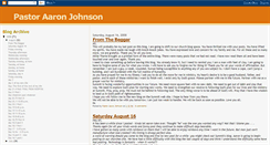 Desktop Screenshot of pastoraaronjohnson.blogspot.com
