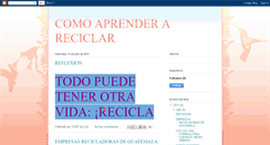 Desktop Screenshot of gaby-comoaprenderareciclar.blogspot.com