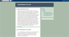 Desktop Screenshot of geonlineservicecom.blogspot.com