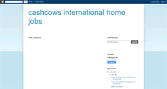 Desktop Screenshot of cashcowsjobs.blogspot.com