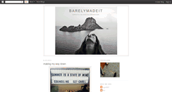 Desktop Screenshot of barelymadeit.blogspot.com