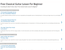 Tablet Screenshot of freeclassicalguitarlessonforbeginner.blogspot.com