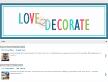 Tablet Screenshot of love2decorate.blogspot.com