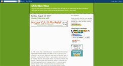 Desktop Screenshot of childnutrition.blogspot.com