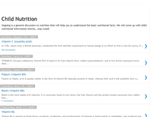 Tablet Screenshot of childnutrition.blogspot.com