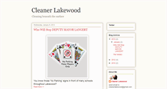 Desktop Screenshot of cleanerlakewood.blogspot.com