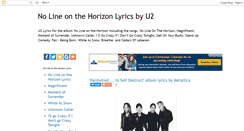 Desktop Screenshot of nolineonthehorizonlyricsu2.blogspot.com