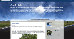 Desktop Screenshot of givetoride.blogspot.com