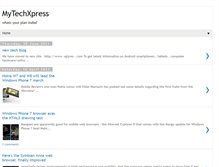 Tablet Screenshot of mytechxpress.blogspot.com