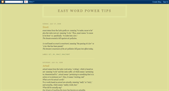 Desktop Screenshot of easy-word-power-tips.blogspot.com