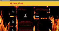 Desktop Screenshot of mywritetosay.blogspot.com