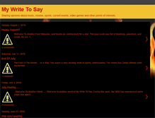 Tablet Screenshot of mywritetosay.blogspot.com