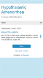 Mobile Screenshot of hypothalamicamenorrhea.blogspot.com