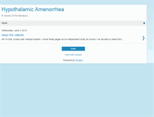 Tablet Screenshot of hypothalamicamenorrhea.blogspot.com