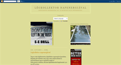 Desktop Screenshot of legkollektornapenergiaval.blogspot.com