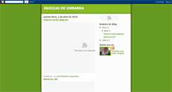 Desktop Screenshot of musicasdeumbanda.blogspot.com