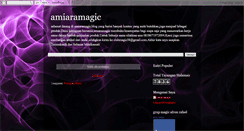 Desktop Screenshot of amiaramagic.blogspot.com