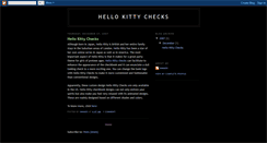 Desktop Screenshot of hello-kitty-checks.blogspot.com