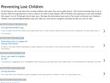 Tablet Screenshot of preventinglostchildren.blogspot.com