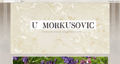 Desktop Screenshot of morkusovic.blogspot.com