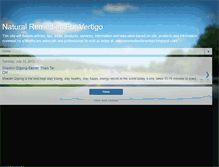 Tablet Screenshot of naturalremediesforvertigo.blogspot.com