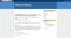 Desktop Screenshot of missingparenthesis.blogspot.com