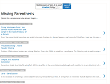 Tablet Screenshot of missingparenthesis.blogspot.com