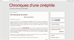 Desktop Screenshot of chroniquescinephile.blogspot.com