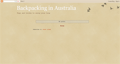 Desktop Screenshot of infobackpackeraustralia.blogspot.com