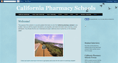 Desktop Screenshot of californiapharmacyschools.blogspot.com