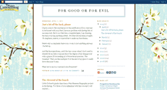 Desktop Screenshot of 4goodor4evil.blogspot.com