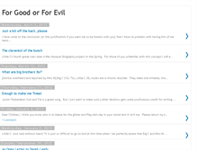 Tablet Screenshot of 4goodor4evil.blogspot.com