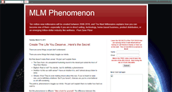 Desktop Screenshot of mlmphenomenon.blogspot.com