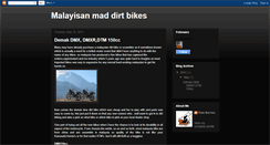 Desktop Screenshot of malayisanmaddirtbikes.blogspot.com