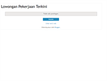 Tablet Screenshot of lowonganpekerjaanterkini.blogspot.com