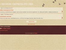 Tablet Screenshot of creandoempresaencasa.blogspot.com