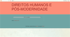 Desktop Screenshot of direitoshumanoseposmodernidade.blogspot.com