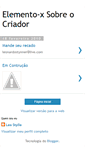 Mobile Screenshot of elemento-xsobreocriador.blogspot.com