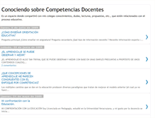 Tablet Screenshot of conociendosobrecompetenciasdocentes.blogspot.com