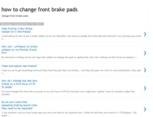 Tablet Screenshot of howtochangefrontbrakepads.blogspot.com