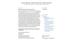 Desktop Screenshot of kitchenappliancesreviews.blogspot.com