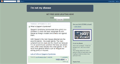 Desktop Screenshot of notmydisease.blogspot.com
